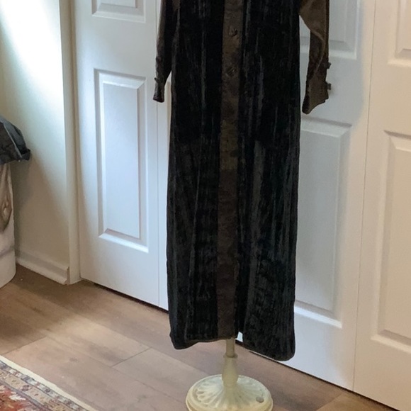 EXOTIC- M/L Black and Brown Velvet Maxi Dress w/ Matching Velvet Pants - Picture 2 of 16